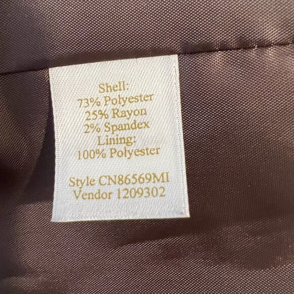 Caslon Brown Pinstripe Pant Suit – Jacket 14 / Pants 16 - Picture 12 of 16